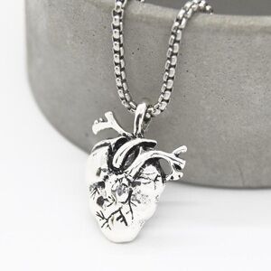 Anatomical Heart Pendant Necklace